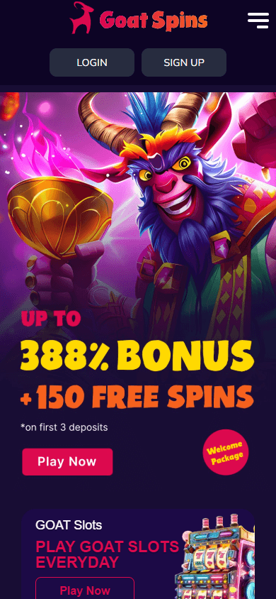 Goat Spins Casino Mobile screenshot